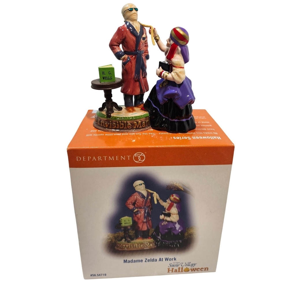 Dept 56 Madame Zelda At Work Figurine Snow Village Halloween Invisible Man